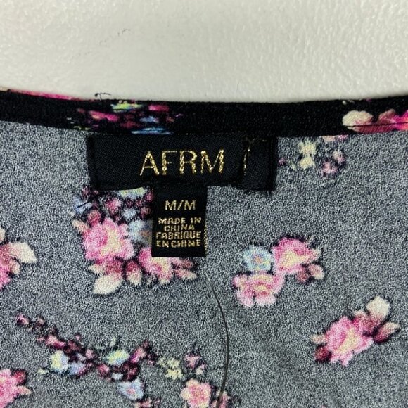 NEW AFRM Hart Floral Print Peplum Cutout Top Bohemian Nordstrom Bell Sleeve Boho - Picture 5 of 14